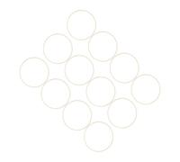 JEWEDECO 12 Pezzi Cerchio in Bambù Khaki 25cm per Decorazioni Fai-da-te e Party, Resistente a Rotture Superficie Liscia senza Schegge per Artigianato Sicuro Multilivello
