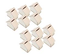 JEWEDECO 12 Pezzi Salvadanaio in Legno a Forma di Casa per Coperchio Facile da Aprire e Fessura per Monete, Kit Creativo per Attività Steam e Risparmio Divertente