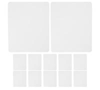 JEWEDECO 12 Pezzi Tappetino Mouse Bianco per Gaming Piccolo in Gomma Resistente All'usura, Comodo e Portatile per Setup Scrivania e Stampa a Trasferimento Termico