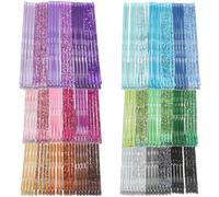 JEWEDECO 144 Pezzi Mollette per Chioma Glitterate in Metallo, Forcine Ondulate Brillantini per Donna, Fermagli per Chioma Resistenti e Leggeri Adatti per Uso Quotidiano e Occasioni Formali