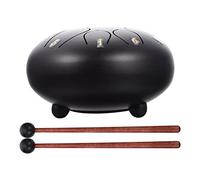 JEWEDECO 1set Steel Tongue Drum Strumento Musicale Portatile Per Meditazione e Yoga Include Bacchette e Sacchetto Per Adulti e Satinato