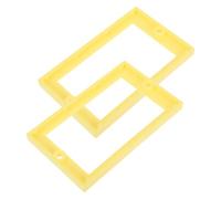 JEWEDECO 2 Pezzi Scatola di Prolunga per Presa Elettrica da 1/4 Pollice in Plastica Gialla con Viti Incorporate 6-32x1,25" per Progetti di Cablaggio Domestico e Laboratori