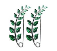 JEWEDECO 2 Pezzi Spilla Corsage Scialle Verde in Lega, Stile Raffinato e Confortevole da Indossare per Abiti Cerimonia Donna, per Lavoro e Welfare Dipendenti