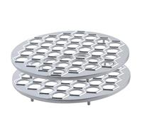 JEWEDECO 2 pezzi Stampo per Ravioli Cinesi Manuale Dumpling Maker in Lega con Pressa per Gnocchi e Mini Torte Antiaderente Utensile da Cucina per Casa e Ristorante