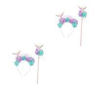 JEWEDECO 2 Set Per Donne Fascia Per Con Coda Di Sirena Fascia Per Per Ragazze Fascia Per Per Ragazzi E Ragazze Decorazione Per Feste Di Compleanno A Tema Fata