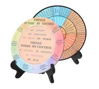 JEWEDECO 2pezzi Emotion Wheel Con Supporto Decorazione Per Ufficio e Casa Di Ruote Delle e Atmosfera Serene e Raffinata Per Benessere Psicologico