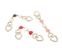 JEWEDECO 3pezzi Catena Extensibile per Borsa con Design Cuore Catena Decorativa per Borse Estensione per Tracolle Perfetta per Regali e Occasioni Speciali