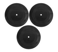 JEWEDECO 3pezzi Pz Decorazioni da Parete Vinile Vintage Nero Record Blank per Arredamento Camera Bar e Soggiorno Stile Retrò
