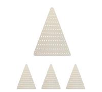 JEWEDECO 4 Pezzi Cornice a Forma Triangolare in Legno con Fori Preforati, Decorazione Rustica e Contemporanea da Parete per Ghirlande Pasquali e Decorazioni Stagionali la Casa
