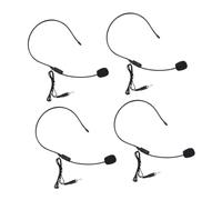 JEWEDECO 4 pezzi Microfono Condensatore con Archetto Vite per Amplificatore Vocale Microfono Headset Cablato per Insegnanti Guide Turistiche e Customer Service