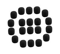 JEWEDECO 40 Pezzi Coprimicrofono a Bavero Antivento in Spugna Nera 20x15x5 Mm, Parabrezza Professionale Per Microfono Protezione Da Vento e Sputi Per Strumenti Musicali e Registrazione Audio