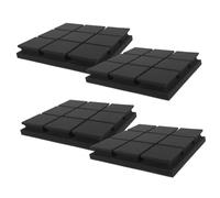 JEWEDECO 4pezzi Pannello Fonoassorbente Isolamento Acustico Di Alta Densità Per Studi Di Registrazione e Uffici Materiale Ignifugo e Facile Da Modellare Riducono Riflessi Sonori e Rumore