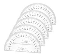 JEWEDECO 5pezzi Goniometro Plastica Trasparente Scala Accurata e Misurazione Angolare Per Progetti Di Disegno e Architettura Utilizzo Aula e Applicazioni Professionali