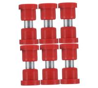 JEWEDECO 6 Pezzi Kit Boccole per Carrello da Golf, Boccola Carrello da Golf, per Molla Anteriore Club Car, Plastico e Metallo, Rosso, Installazione Facile, Migliora Comfort