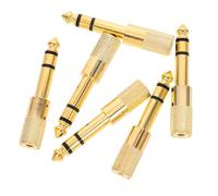 JEWEDECO 6pezzi Adattatore Audio Per Microfono e Connettori Per Amplificatori Stereo Trasmissione Stabile Del