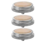 JEWEDECO Accessori per Tromba 3 Pezzi con Base Pulsante in Metallo e Madreperla Beige, Design Versatile e Chiusura a Scatto Sicura, Adatti per Tromba e Tuba