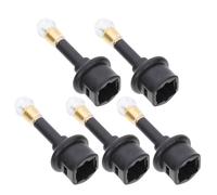 JEWEDECO Adattatore Ottico Digitale 3.5mm Jack Femmina a Maschio, 5 Pezzi, Materiale Pvc Leggero, Uscita Porta Cuffie, per Uso Portatile