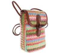 JEWEDECO Borsa a Tracolla in Paglia Intrecciata Stile Coreano Ampio Interno Versatile per Donna, per Festa Estiva e Viaggi al Mare