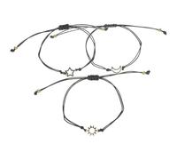 JEWEDECO Bracciali Amicizia Delicati in Lega Color Oro, Set da 3 Pezzi, Design Creativo per Esprimere Sentimenti, Adatti per Occasioni Casual e Business