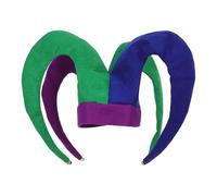 JEWEDECO Cappello da Clown Accessorio Versatile in Feltro per Festa Calcio Decor Taglia Unica per Adulti Design Divertente e Colorato per Carnevale e Mardi Gras