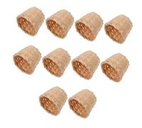 JEWEDECO Cesto Intrecciato Rustico 10 Mini Cestini senza Manici, Dimensioni 7.5X7.5X6 CM, per Piante Grasse e Fiori Artificiali, per Balcone e Tavolo da Pranzo