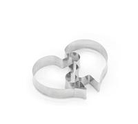 JEWEDECO Coppapasta Cuore Stampi per Biscotti Creativi Set 5 in Inossidabile Antiruggine e Antiaderente per Casa e Pasticceria