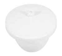JEWEDECO Crogiolo in Ceramica Bianco da 70ml con Coperchio Resistente alle Alte Temperature per Laboratorio Scientifico e Analisi Chimiche con Manico