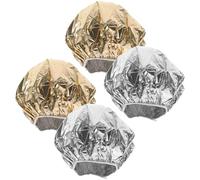 JEWEDECO Cuffia Termica per Chioma in Stagnola 4 Pezzi, Cappello per Condizionamento Profondo Isolamento Termico, Facile da Pulire, per Spa e Meches