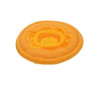 JEWEDECO Cuscino Decorativo Per Ciotola Tibetana Con Ricamo Artigianale Tappetino Religioso Per Meditazione Piccola Colore Arancione Accessorio Per Buddha e