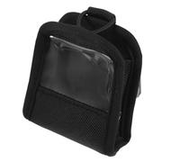 JEWEDECO Custodia per Trasmettitore Wireless per Chitarra, Nero | Tessuto Oxford, Tasca con Finestra e Scomparti Dedicati, Clip da Cintura e Fissaggio con Strappo