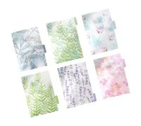 JEWEDECO Divisori per Quaderno 6 Fori in Pp Trasparente Colorato, 6 Pezzi Superficie Liscia per Scrivere, per Uso Scolastico e Quotidiano