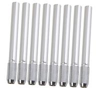 JEWEDECO Estensori per Matite Artistici in Acciaio Inox 8 Pezzi, Portacarbone Riutilizzabili Compatti Installazione Semplice per Studenti e Artisti, Supporti per Pastelli a Cera Adatti a Matite Corte