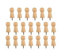 JEWEDECO Ganci Appendiabiti Robusti in Legno Rotondi 20 Pezzi, Salvaspazio e Facili da Pulire, come Portatutto da Appendere in Armadio o Ufficio