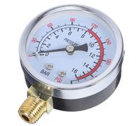 JEWEDECO Manometro Verticale per Misurare la Pressione 0-16barra Display Chiaro 240psi Design Compatto Metallo G1/4 Filettatura per Applicazioni Industriali e Petrolifere