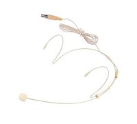 JEWEDECO Microfono da Testa Gancio Auricolare, Xlr 3 Pin, Beige, 680ω | Condensatore, 10v e 40db, Struttura Abs, per Arti Sceniche e Insegnamento