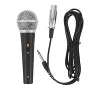 JEWEDECO Microfono Dinamico Vocale con Cavo da 3 M Microfono Cardioide per Altoparlante Karaoke per Discorsi e Riunioni Plug-and-play Colore Nero