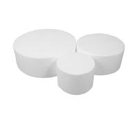 JEWEDECO Modelli per Torte Finte in Schiuma Bianca 3 Pezzi per Pratica Decorazione Dolci e Addestramento Senza Graffiare Le Dita per Matrimoni