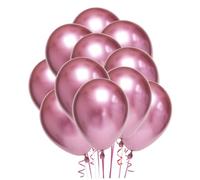 JEWEDECO Palloncini come Addobbi per Banchetti e Raduni 50 in Lattice da 10 Pollici Rosa Metallizzati per Decorazioni Festa