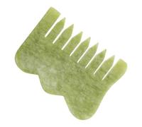 JEWEDECO Pettine in Jade Naturale per Massaggio Chioma e Capelluto, Design Antistatico Leggero Verde, per Domestico e Stimolare la Circolazione Sanguigna