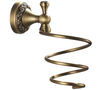 JEWEDECO Porta Phon da Muro in Rame e Acciaio Inossidabile, Design a Spirale, Facile da Installare, Organizer per Asciugacapelli in Bagno e Camera da Letto