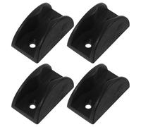 JEWEDECO Posizionatori per Porte Scorrevoli in Pp Nero 4 Pezzi Alta Durezza e Scorrimento Fluido per Guida Pavimento Armadio Ante Scorrevoli Design Semplice ed Elegante