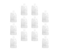 JEWEDECO Sacchetti da Viaggio in Plastica Bianca, 12 Pezzi, Resistenti di Perdite, come Sacchetto per Lozione Ricaricabile e Accessori per Viaggiare Tema Festa Scuola Decor