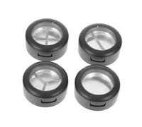 JEWEDECO Scatole Vuote Leggere e Compatte Set 4 per Ombretti Multi- in Plastica Nera e Organizzazione Cosmetici per On-the-go