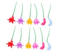 JEWEDECO Segnabicchieri in Silicone 12 Pezzi Forma di Fiore Decorativo per Bicchieri da Vino Identificatore Unico per Feste e Raccolte Colore Casuale