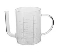 JEWEDECO Separatore di Grassi da Cucina in Vetro 500ml con Beccuccio e Scala Graduata Resistente al Calore per Misurare e Separare Olio e Sugo in Modo Preciso