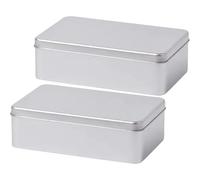 JEWEDECO Set 2 Scatole per Tiramisu in Acciaio Inossidabile Coperchio, Design Compatto per Confezionare Dolci e Pasticceria in Casa