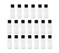 JEWEDECO Set 20 Bottigliette da Viaggio 50ml in Plastica Trasparente Riutilizzabili di Perdita per Cosmetici in Trasferta o Viaggio D'affari
