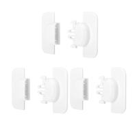 JEWEDECO Set 3 Pezzi Serrature di Sicurezza per Cassetti e Armadietti in Abs Bianco, Blocco Quadrato Autoadesivo per Mobili e Elettrodomestici in Casa