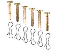 JEWEDECO Set 6 Pezzi Spilli di Taglio in Acciaio Inossidabile per Motoslitte, Accessori per Spazzaneve Perni di Sicurezza, Protezione Scatola Ingranaggi