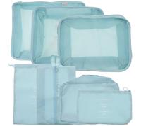 JEWEDECO Set 7 Pezzi Organizer da Viaggio Ultraleggero Cubi per Imballaggio Valigia, Borse Multiuso per Vestiti, Scarpe e Accessori, per Viaggi di Lavoro e Vacanze